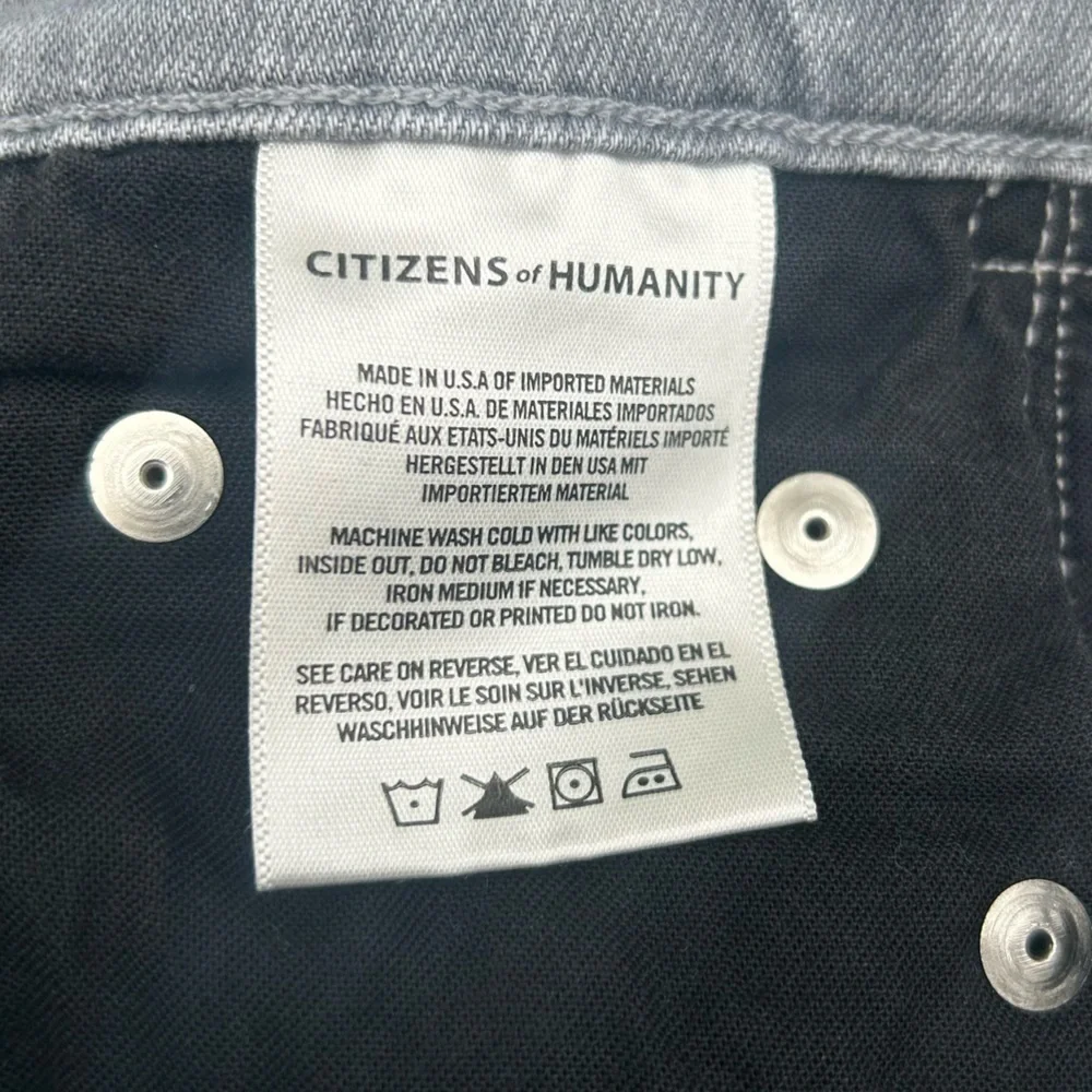 Citizens of humanity 27 Rocket High Rise Distressed Stretch Gray
